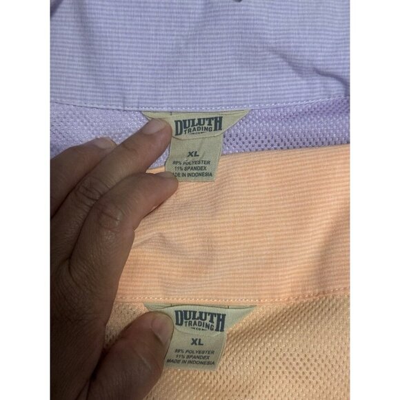 DULUTH TRADING Cool Plus Vented Fishing Shirt Roll Tab Sleeve Snap Lot Of 2 XL - Picture 6 of 13